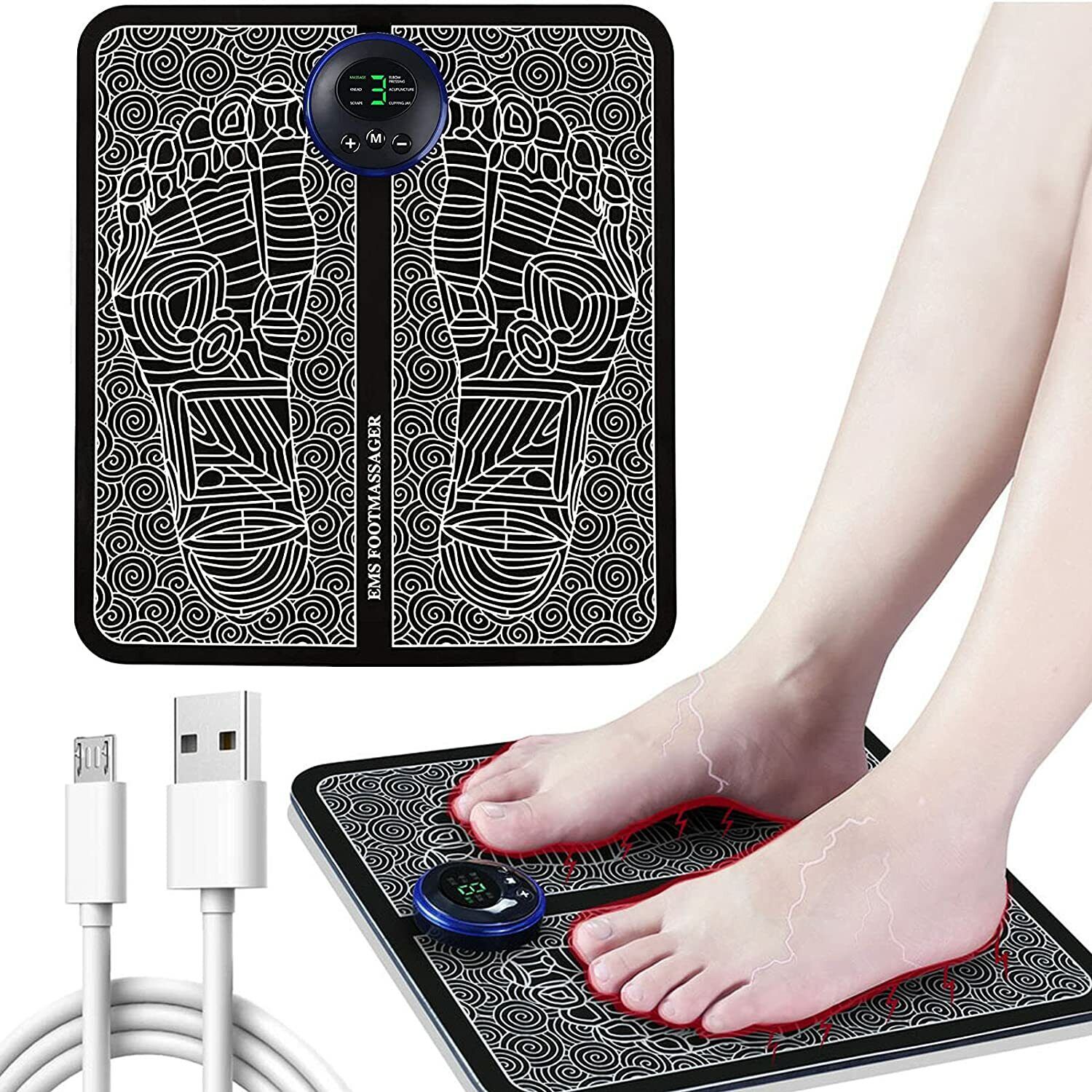 ElectroPulse Soothe: EMS Foot Massager for Instant Relief