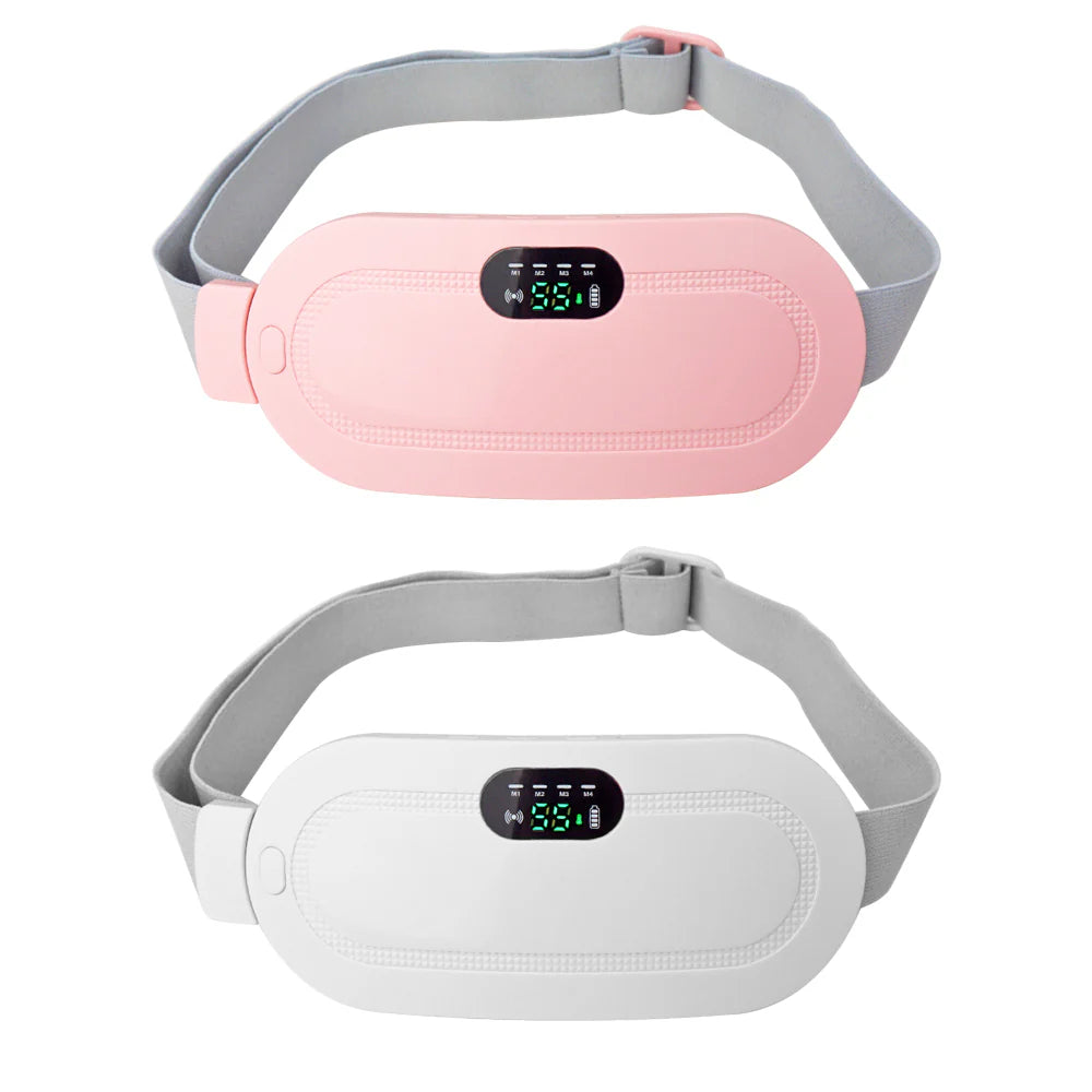 PORTABLE DIGITAL DISPLAY CORDLESS MENSTRUAL HEATING PAD FAST HEATING MASSAGE PERIOD WAIST WRAP BELT WOMEN MENSTRUAL PAIN RELIEF