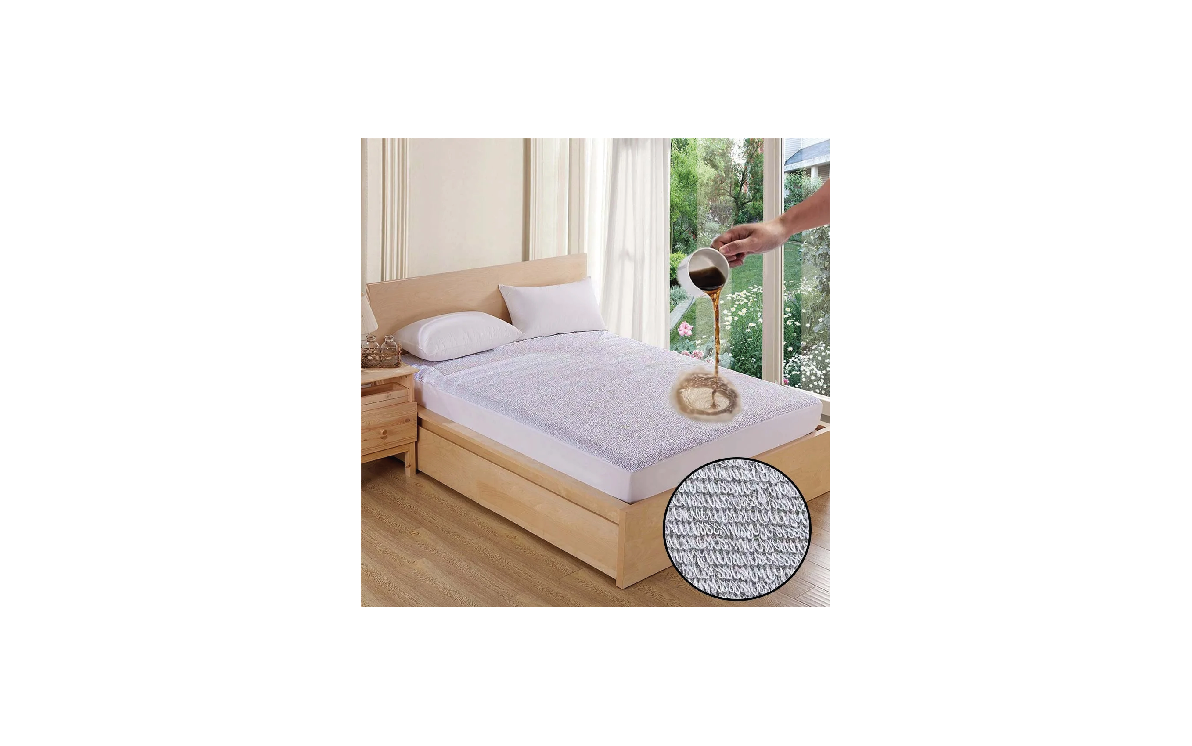 Premium Terry Cotton 100% Waterproof Fitted Mattress Protector