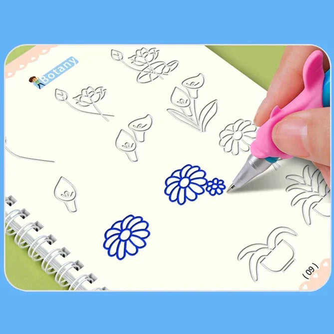 Set Of 4 Reusable Handwriting Kids Magic Book