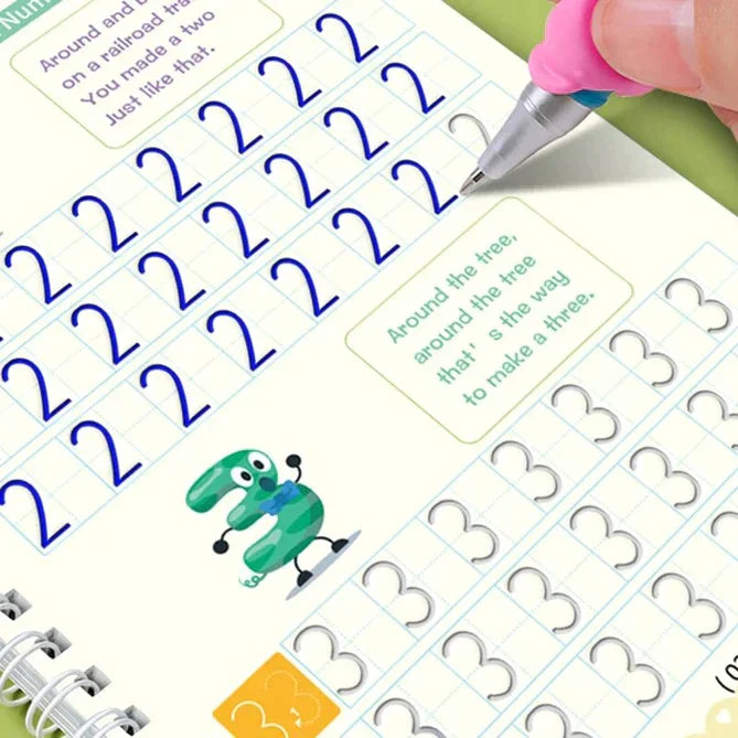 Set Of 4 Reusable Handwriting Kids Magic Book