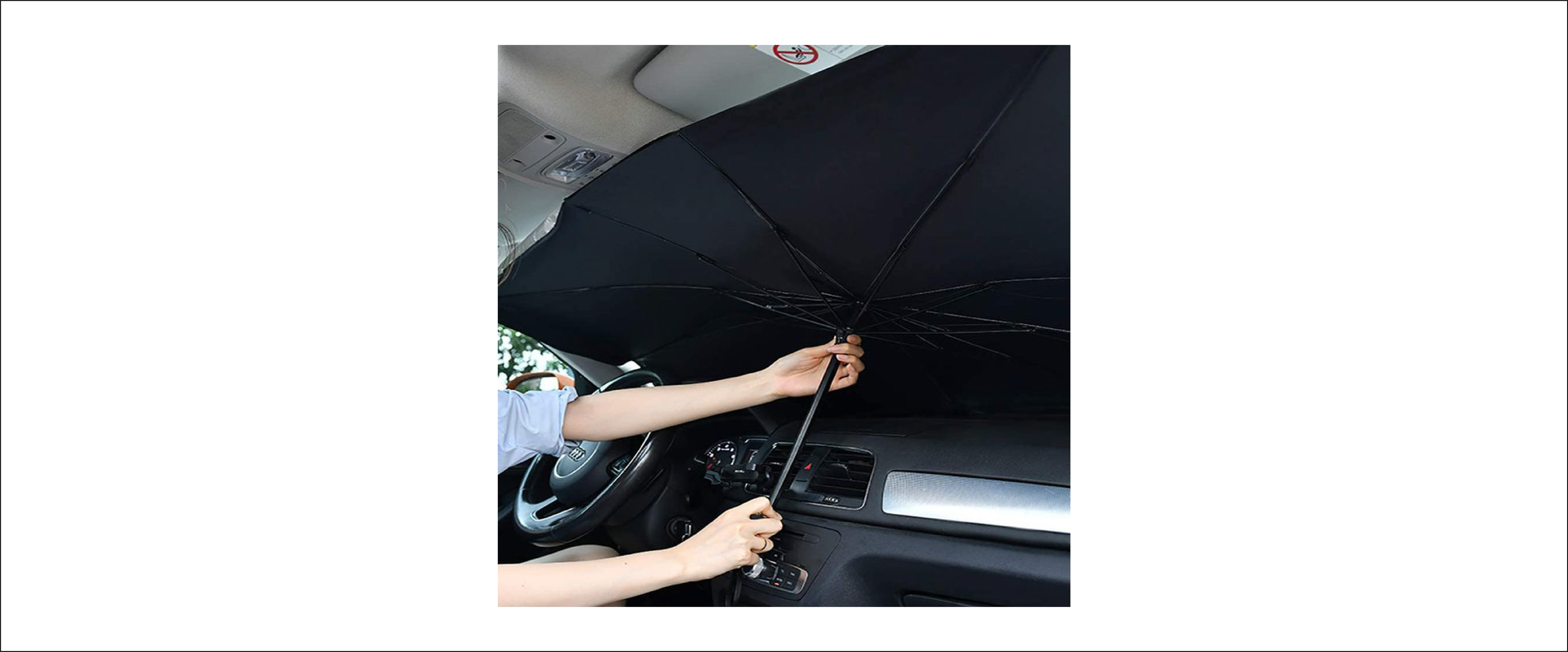 Portable UV-Blocking Windshield Sunshade Umbrella